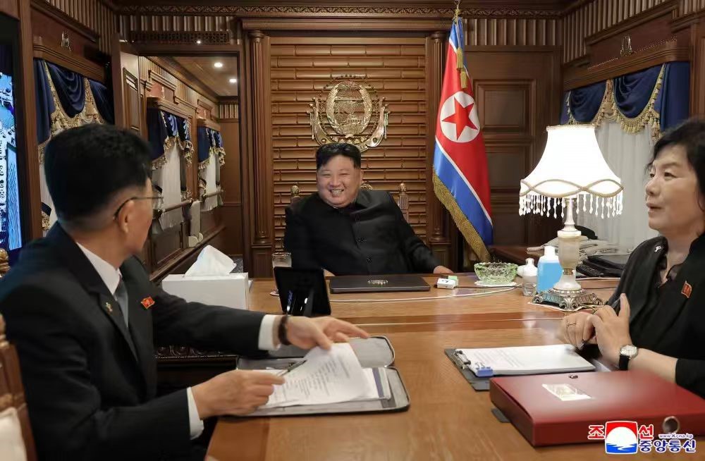 Kim Jong Un, general secretary of the Workers' Party of Korea (WPK) and president of the State Affairs of the Democratic People's Republic of Korea (DPRK), has departed for China by a special train on September 1 to attend the 80th anniversary commemoration for the victory in the Chinese People's War of Resistance against Japanese Aggression and the World Anti-Fascist War. Photo: Korean Central News Agency