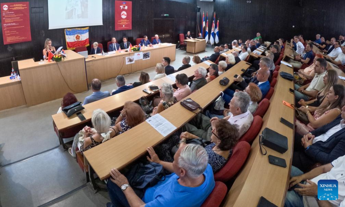 A commemorative event is held to mark the 80th anniversary of the victory in the Chinese People's War of Resistance against Japanese Aggression and the World Anti-Fascist War in Belgrade, Serbia, Sept. 9, 2025.

Organized by Serbia's Ministry of Labor, Employment, Veterans and Social Affairs, the Association of Veterans of the People's Liberation War, and the New Belgrade district government, the ceremony gathered more than a hundred attendees. (Photo by Nemanja Cabric/Xinhua)