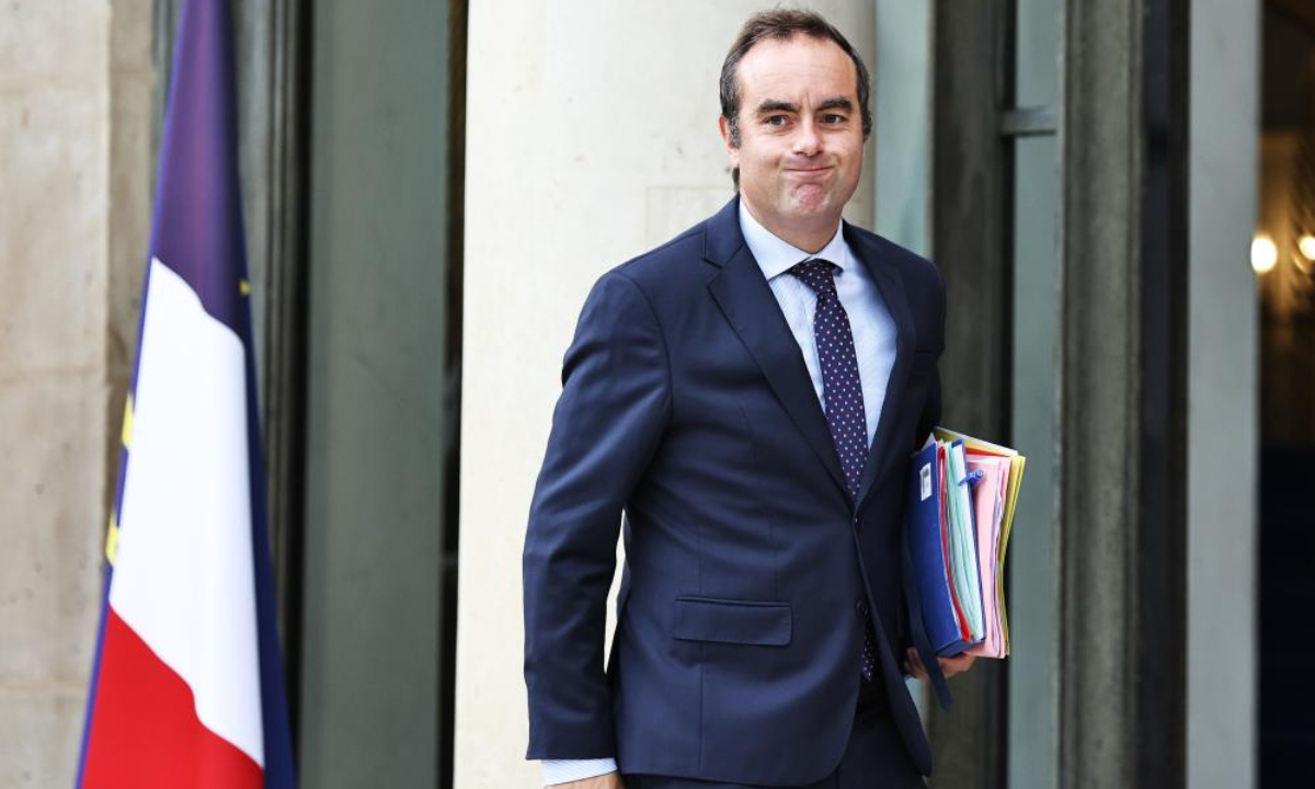 Photo taken on Sept. 4, 2025 shows French Defense minister Sebastien Lecornu at the Elysee Palace in Paris. French President Emmanuel Macron nominated Defense Minister Sebastien Lecornu as the new prime minister, Sept. 9, 2025. (Xinhua/Gao Jing)