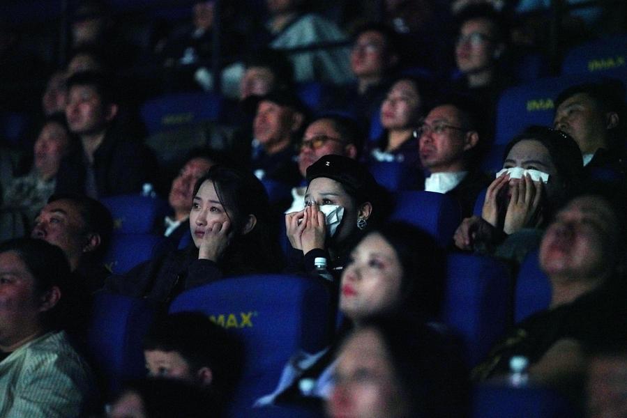 People watch the film Evil Unbound in Harbin, northeast China's Heilongjiang Province, Sept. 17, 2025. (Xinhua/Wang Song)