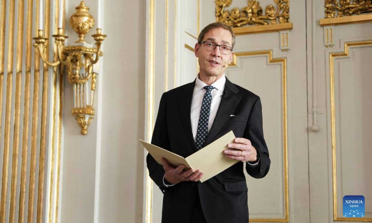 Permanent Secretary of the Swedish Academy Mats Malm announces the laureate of the 2025 Nobel Prize in Literature in Stockholm, Sweden, Oct. 9, 2025.

Hungarian writer Laszlo Krasznahorkai has been awarded the 2025 Nobel Prize in Literature, becoming the second Hungarian author ever to receive the honor, the Swedish Academy announced on Thursday. (Xinhua/Peng Ziyang)