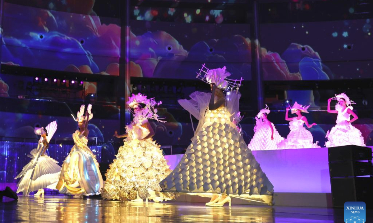 This photo taken on Sept. 19, 2025 shows a scene during the opening ceremony of the 2nd Shining Shanghai festival in Shanghai, east China. The opening ceremony of the festival was held here on Friday. The one-month festival with one main venue and 16 sub-venues features 177 theme activities of shining feast. (Xinhua/Fang Zhe)