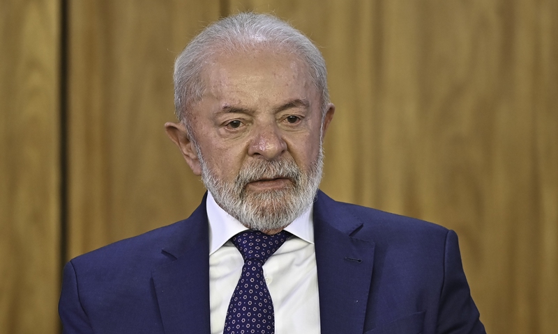 Brazilian President Lula da Silva announces the Provisional Measure ''Sovereign Brazil'' at a ceremony at the Planalto Palace on August 13, 2025, in Brazil. Photo: CFP