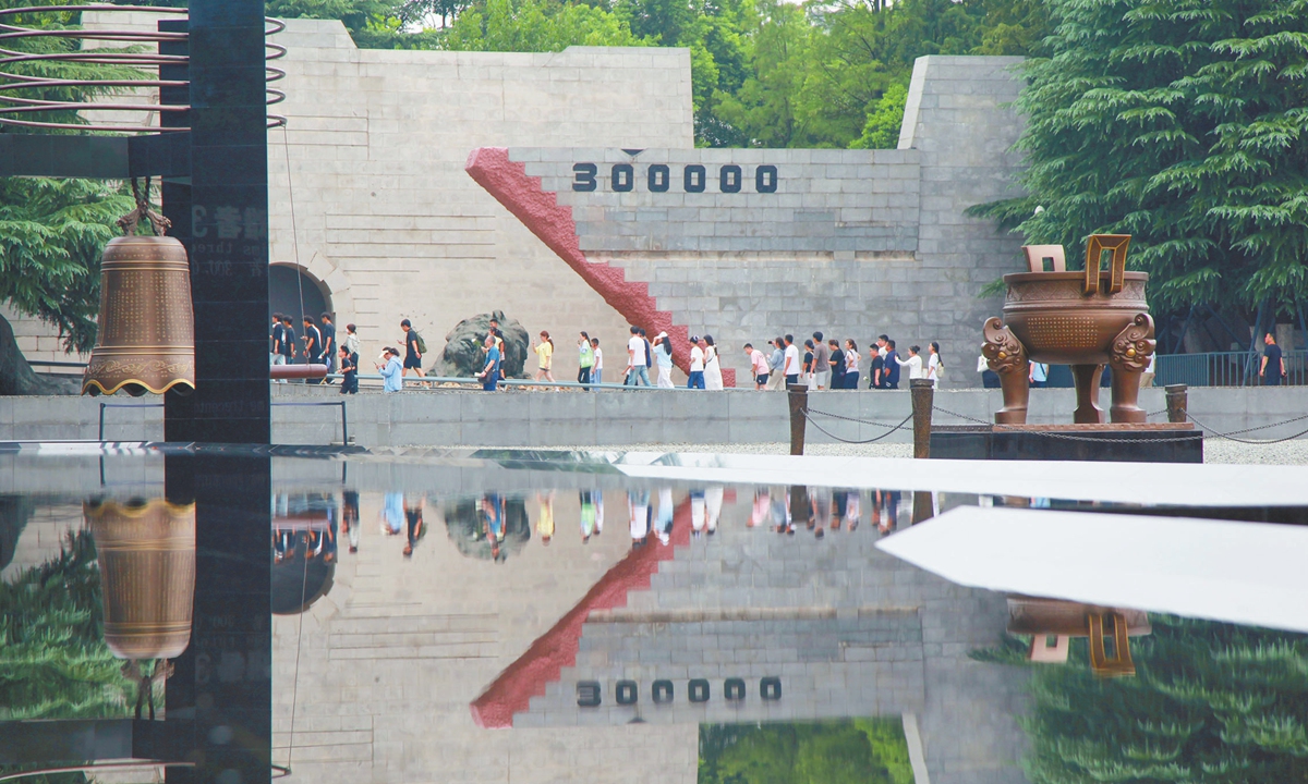 A scene of the Memorial Hall of the Victims of the Nanjing Massacre by Japanese Invaders in Nanjing, Jiangsu Province 
Photo: VCG