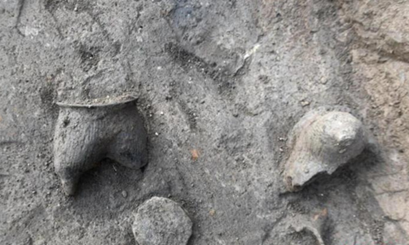 A pottery unearthed from the Lüru site Photo: Shanxi provincial institute of archaeology