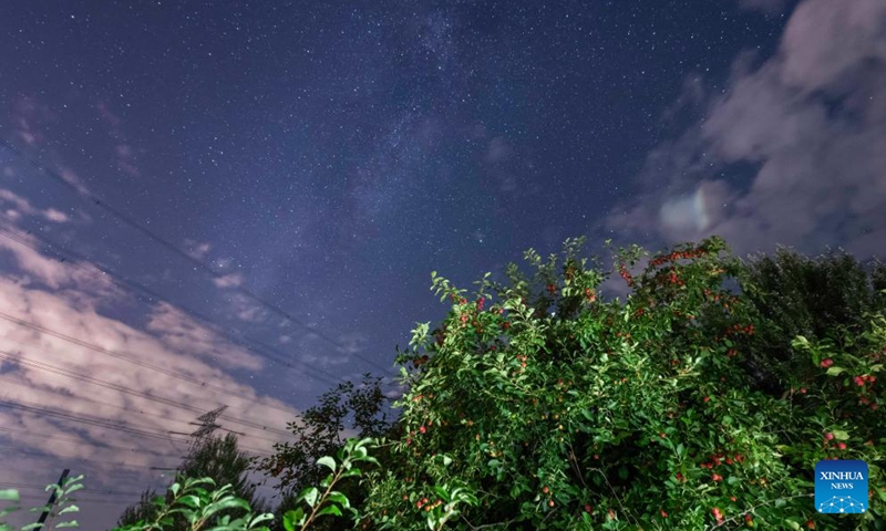 The Milky Way is pictured in Qiqihar City, northeast China's Heilongjiang Province, in the early morning of Aug. 29, 2025. Known as the Chinese version of the Valentine's Day, the Qixi Festival fell on Friday this year. Photo: Xinhua