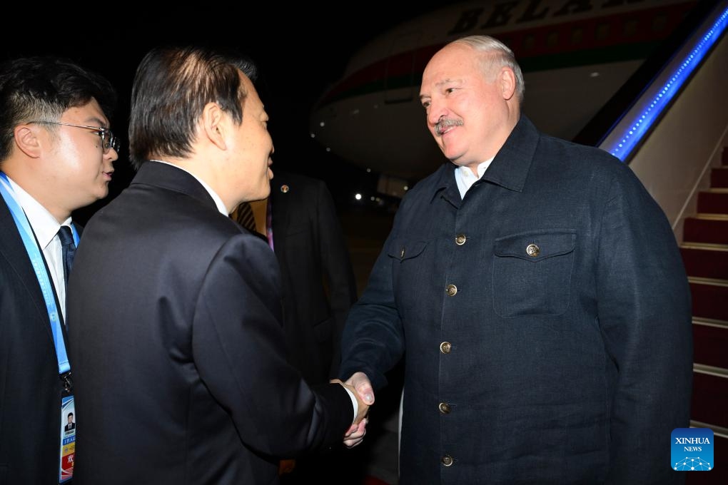 Belarusian President Alexander Lukashenko arrives for the Shanghai Cooperation Organization (SCO) Summit 2025 in Tianjin, north China, Aug. 30, 2025. (Photo: Xinhua)