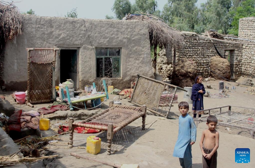 This photo taken on Aug. 30, 2025 shows the flood-affected area in Nangarhar province, Afghanistan. Heavy rains and flash floods have claimed five lives and injured eight others in the eastern Afghanistan Nangarhar province, reported the state-run Bakhtar news agency on Saturday. (Photo: Xinhua)
