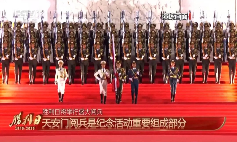 Rehearsal footage released by China Central Television (CCTV) of the upcoming V-Day military parade. Photo: screenshot of CCTV

