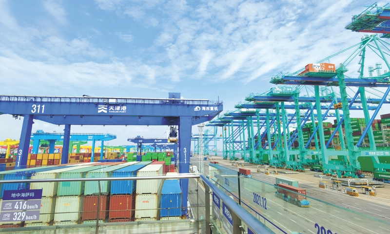 Tianjin Port in Tianjin's Binhai New Area Photo: Hu Yuwei/GT