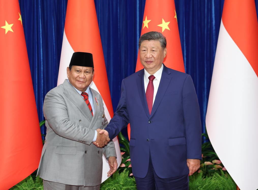 Chinese President Xi Jinping meets with Indonesian President Prabowo Subianto at the Great Hall of the People in Beijing, capital of China, Sept. 3, 2025. Prabowo is on a special trip to China to attend the commemorations marking the 80th anniversary of the victory in the Chinese People's War of Resistance against Japanese Aggression and the World Anti-Fascist War. Photo: Xinhua