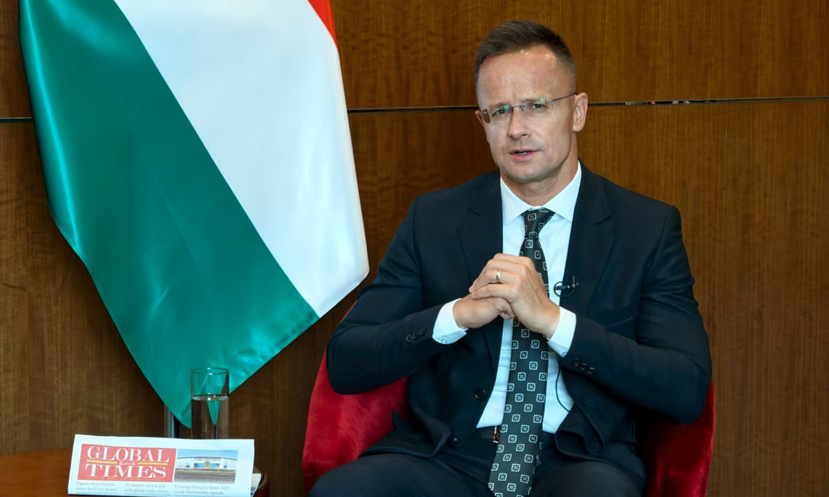 Hungarian Foreign Minister Peter Szijjarto Photo: Qian Jiayin/GT