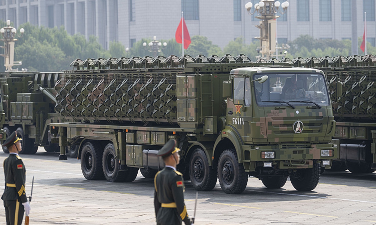 The early warning radar vehicles attend a military parade in Beijing to commemorate the 80th anniversary of the victory in the Chinese People's War of Resistance against Japanese Aggression and the World Anti-Fascist War. Photo: VCG