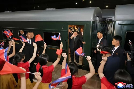 Photo: Kim Jong-un, general secretary of the Workers' Party of Korea and president of the State Affairs of the Democratic People's Republic of Korea (DPRK), concluded his visit to China and departed for home by special train on September 4 evening. Photo: the Korean Central News Agency.