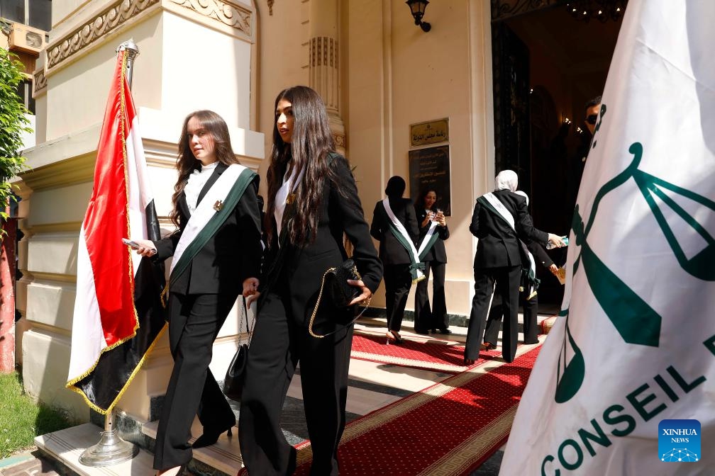 Female judges are seen at the State Council in Giza, Egypt, on Sept. 7, 2025. Egypt has appointed 48 female judges to its State Council for the first time through an entry-level pathway, a move that underscores the country's efforts to advance women's empowerment and judicial reform. (Photo: Xinhua)