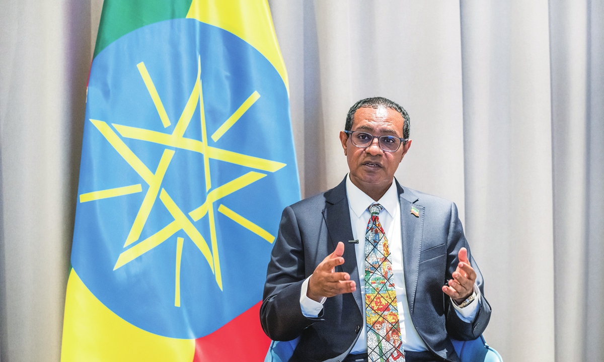 Ethiopian Ambassador to China Tefera Derbew Yimam Photo: Chen Tao/GT 