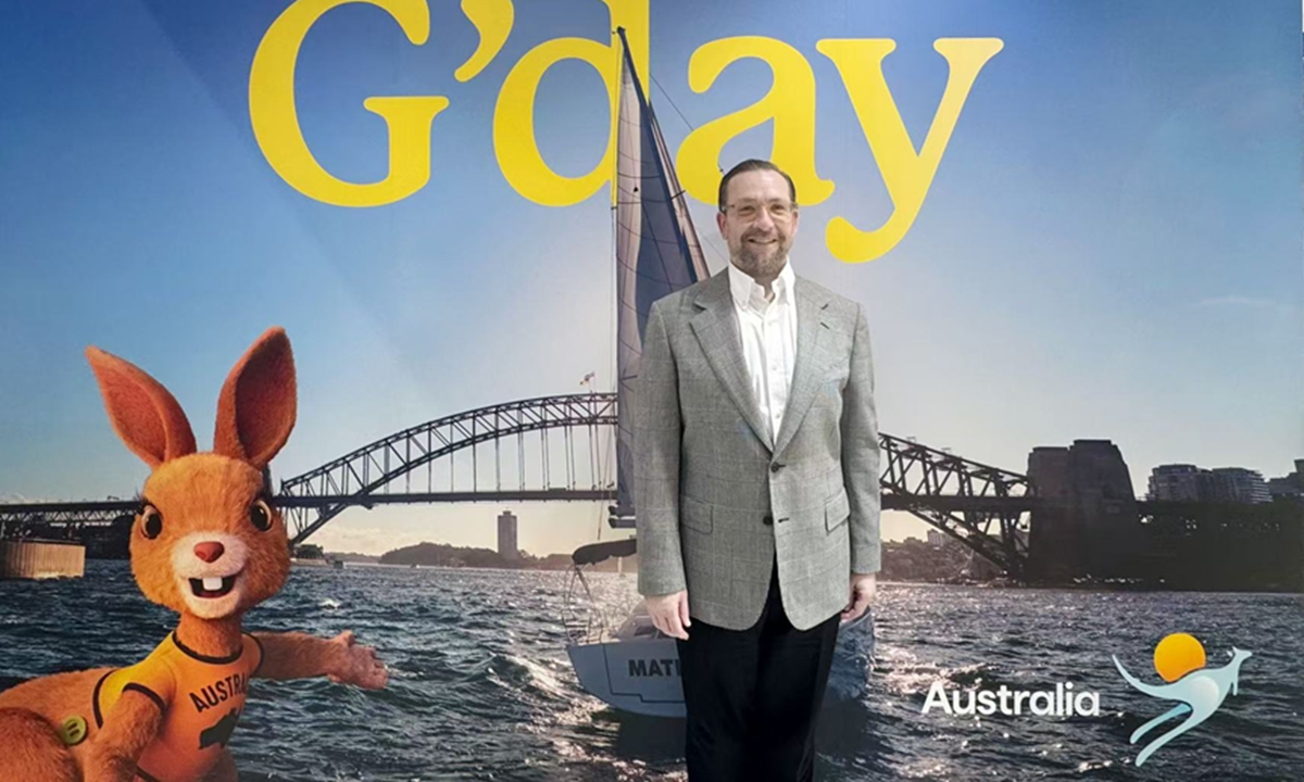 Nick Henderson, Country manager of China, Tourism Australia, in an exclusive interview with the Global Times during the 2025 China International Fair for Trade in Services (CIFTIS) on September 11. Photo: Chen Qingrui/GT