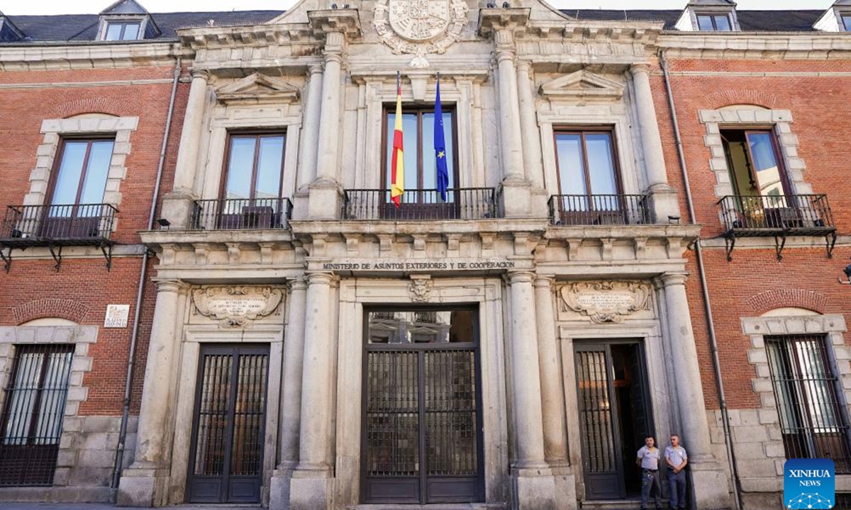 The Chinese and US delegations convene for talks on economic and trade issues in Madrid, Spain, Sept. 14, 2025. (Photo: Xinhua)