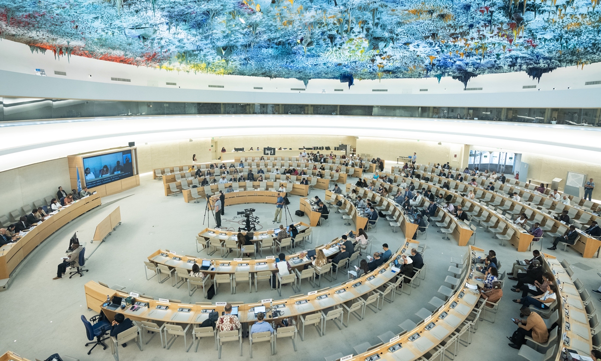 The United Nations Human Rights Council convenes in Geneva, Switzerland, on July 4, 2025, local time. Photo: VCG