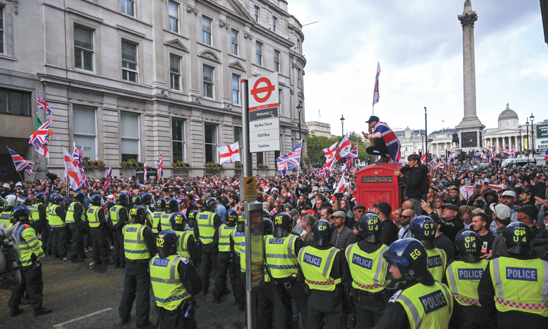Up to 150,000 people join an anti-immigration rally organized by a far-right activist on Saturday in central London. The 