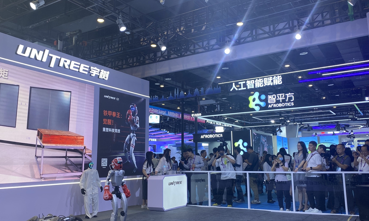 High-tech products are on display at the 22nd China-ASEAN Expo in Nanning, South China's Guangxi Zhuang Autonomous Region, on September 17, 2025. Photo: Zhang Weilan/GT