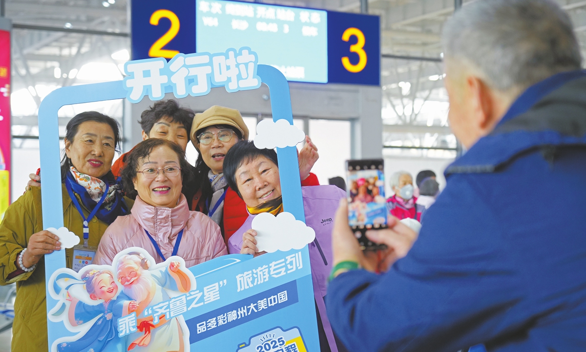 
Elderly passengers, ready to board a 