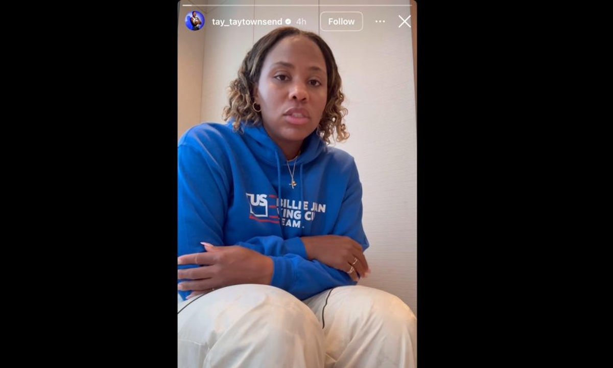 US tennis player Taylor Townsend apologizes after posting a controversial video on Chinese food during the #BillieJeanKing Cup in Shenzhen, saying she respects cultural differences. Photo: Courtesy of Taylor Townsend personal account