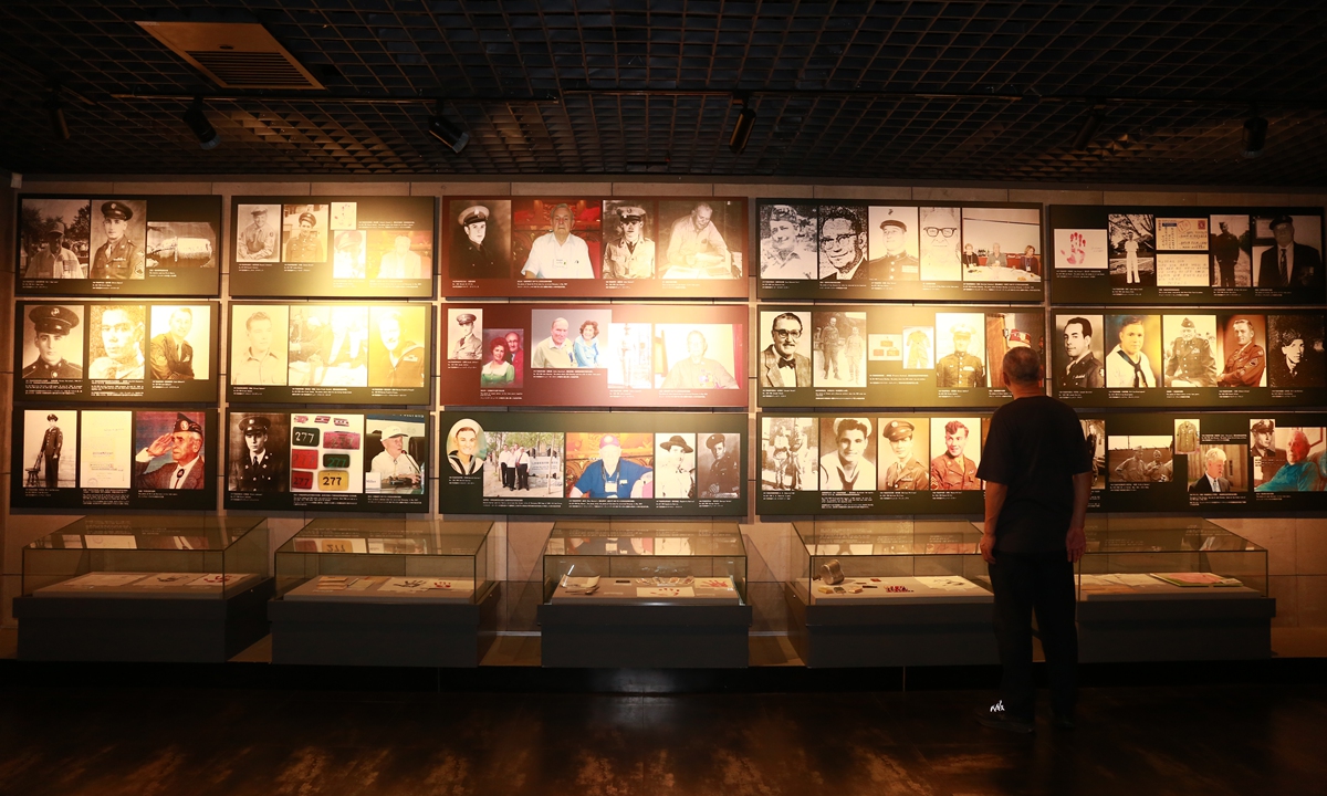 A visitor tours an exhibition at the Shenyang WWII Allied Prisoners Camp Site Museum in Northeast China's Liaoning Province, on September 9, 2025. Photo: VCG