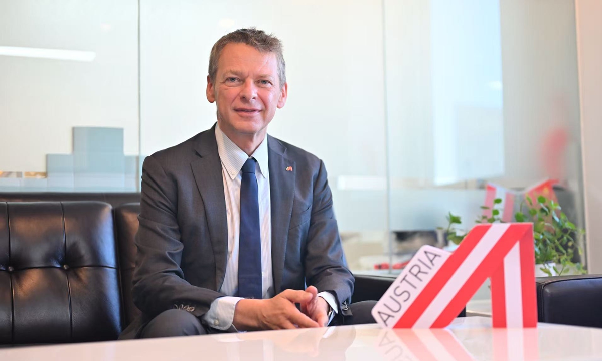 Franz Roessler, the commercial counsellor at the Austrian embassy in Beijing Photo: Tao Mingyang/GT