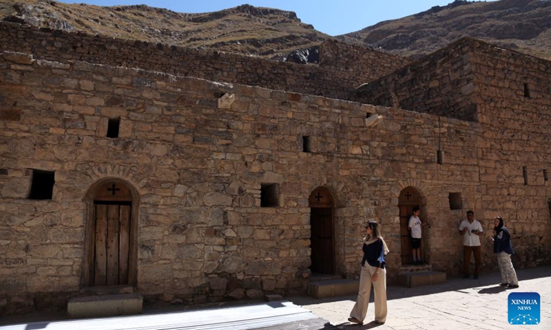 People visit the Armenian Monastery of Saint Stepanos, 15 kilometres northwest of the city of Jolfa, Iran, on Sept. 18, 2025. (Photo: Xinhua)