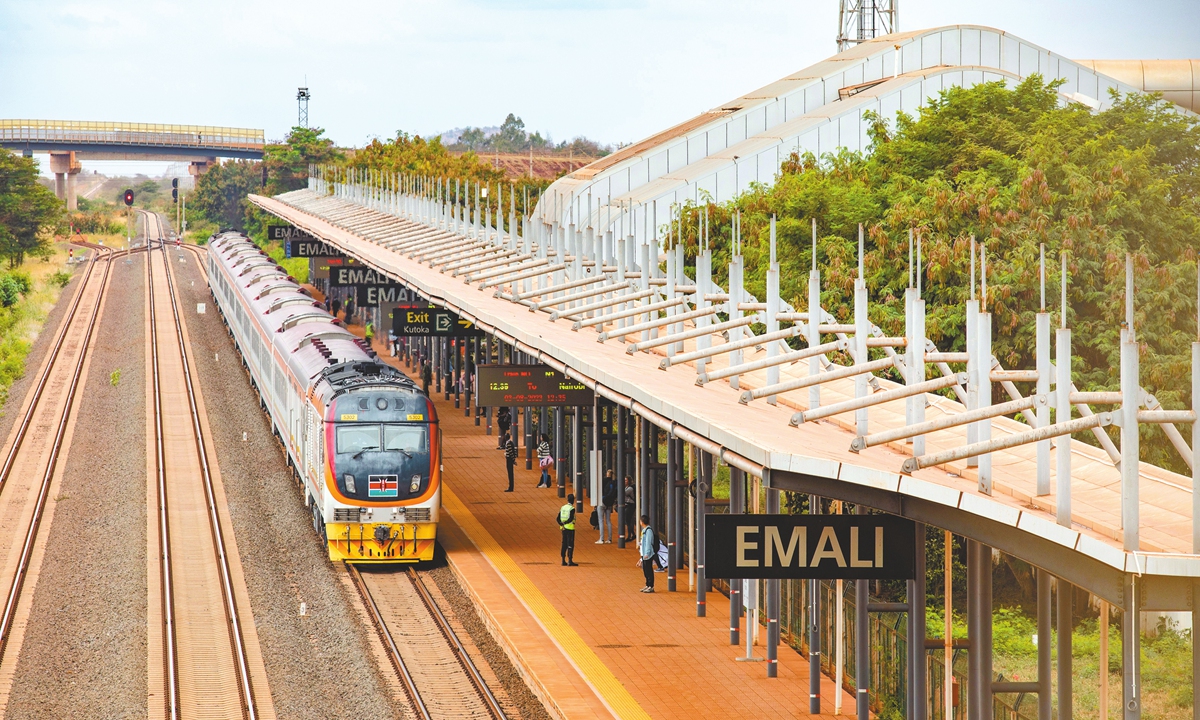 A view of Emali station on the Chinese-built Mombasa-Nairobi Standard Gauge Railway, in Kenya Photo: VCG