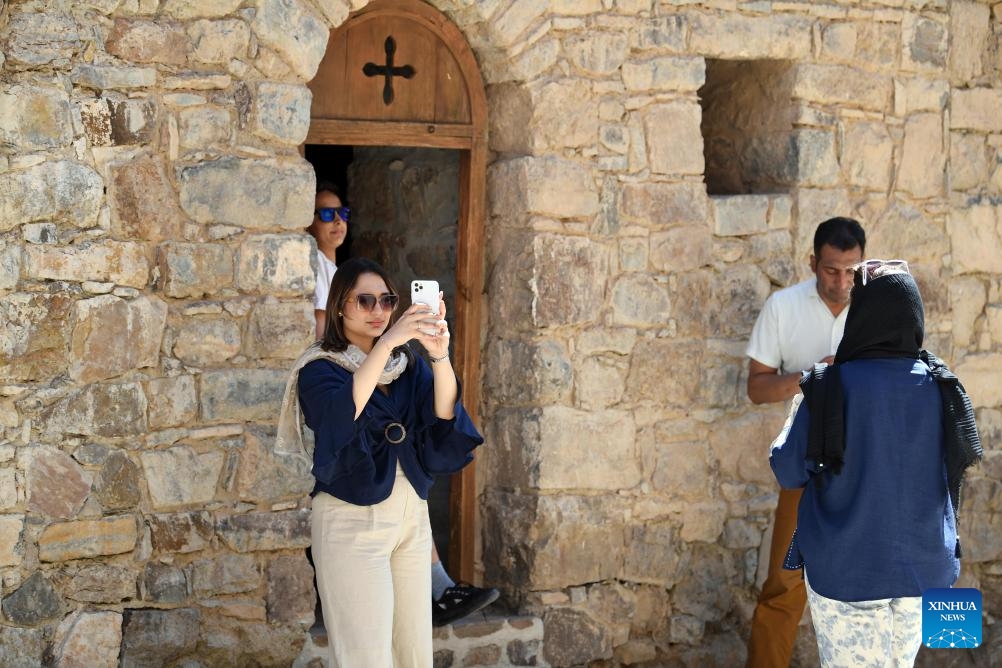 People visit the Armenian Monastery of Saint Stepanos, 15 kilometres northwest of the city of Jolfa, Iran, on Sept. 18, 2025. (Photo: Xinhua)