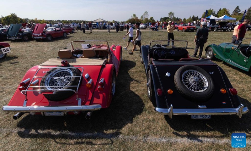 People visit the 40th British Car Day event in Oakville, Ontario, Canada, Sept. 21, 2025. As one of the largest events of its kind in North America, the annual event was held here on Sunday with more than 1,000 British cars. (Photo: Xinhua)