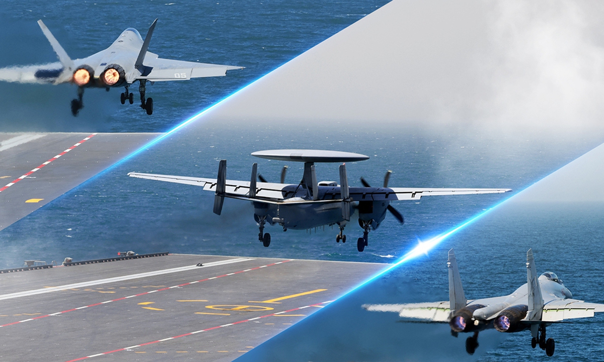 China's first electromagnetic catapult-equipped aircraft carrier, the Fujian, has achieved a breakthrough by hosting the first catapult-assisted takeoff and arrested landing training for the J-15T heavy fighter jet, the J-35 stealth fighter jet, and the KJ-600 early warning aircraft, the Chinese People's Liberation Army (PLA) Navy announced on September 22, 2025. Photo: China Military Bugle