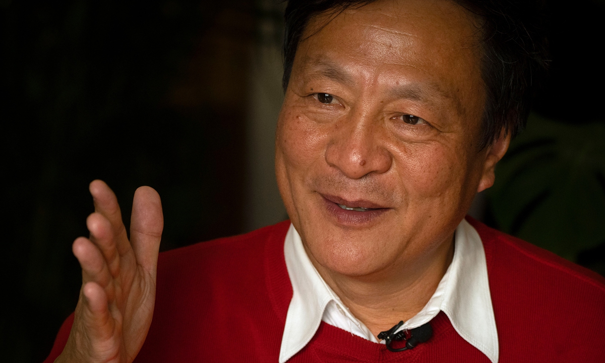 Architect Yu Kongjian speaks during an interview at his firm's office in Beijing, Oct. 21, 2022.?Photo: VCG