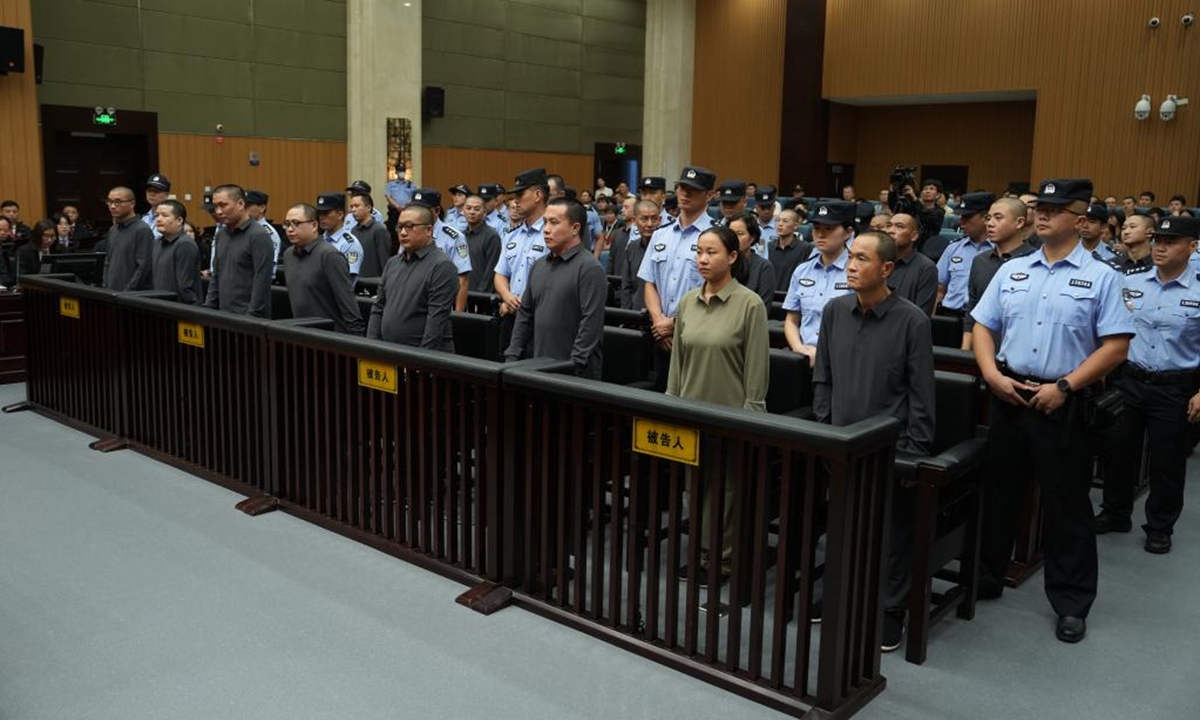 Courtroom scene Photo: courtesy of the Intermediate People's Court of Wenzhou, East China's Zhejiang Province