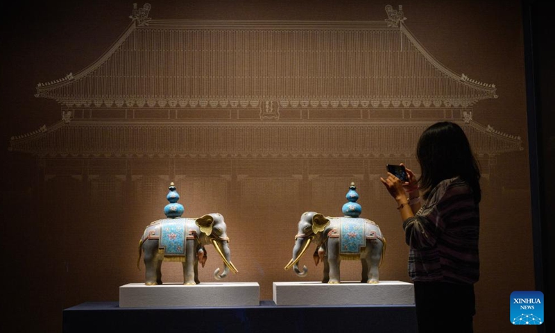 An invited visitor views exhibits at the Palace Museum in Beijing, capital of China, Sept. 29, 2025. Photo: Xinhua