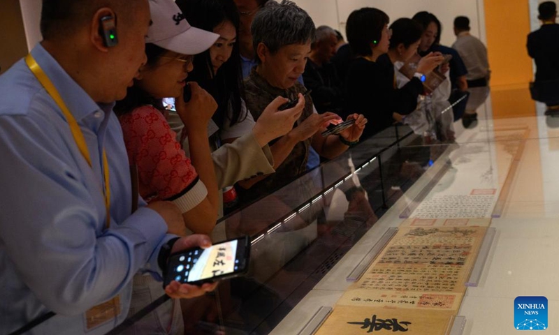 Invited visitors view an exhibit at the Palace Museum in Beijing, capital of China, Sept. 29, 2025. Photo: Xinhua