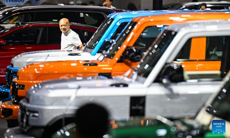 People visit the booth of iCAR during the China Motor Show (Tianjin) 2025 in north China's Tianjin, Sept. 30, 2025.


