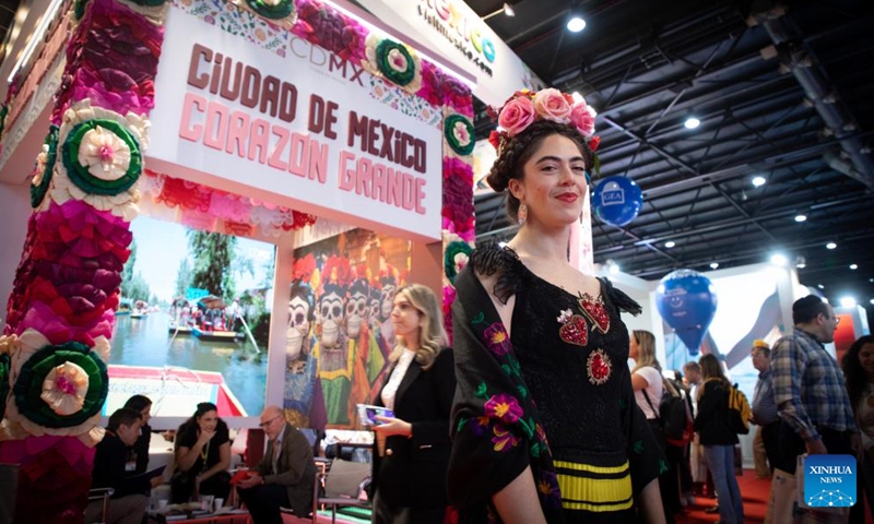 This photo taken on Sept. 29, 2025 shows the stand of Mexico during the 29th International Tourism Fair of Latin America (FIT) 2025 at La Rural fairgrounds in Buenos Aires, Argentina. The 29th edition of FIT opened in Buenos Aires on Monday, bringing together exhibitors from various countries and regions to showcase tourism resources and promote cooperation opportunities. Photo: Xinhua