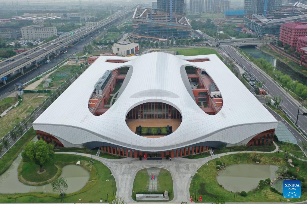 An aerial drone photo taken on Sept. 29, 2025 shows the Centrifugal Hypergravity and Interdisciplinary Experiment Facility (CHIEF) in Hangzhou, east China's Zhejiang Province.China on Monday launched the world's largest centrifuge in terms of capacity, capable of generating 300 times Earth's gravity for a load up to 20 tonnes. Photo: Xinhua