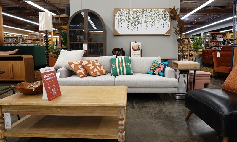 Furniture is displayed at a Cost Plus World Market store on August 12, 2025 in Greenbrae, California. Photo: VCG