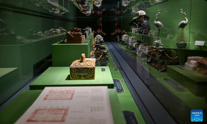 Invited visitors view exhibits at the Palace Museum in Beijing, capital of China, Sept. 29, 2025. Photo: Xinhua