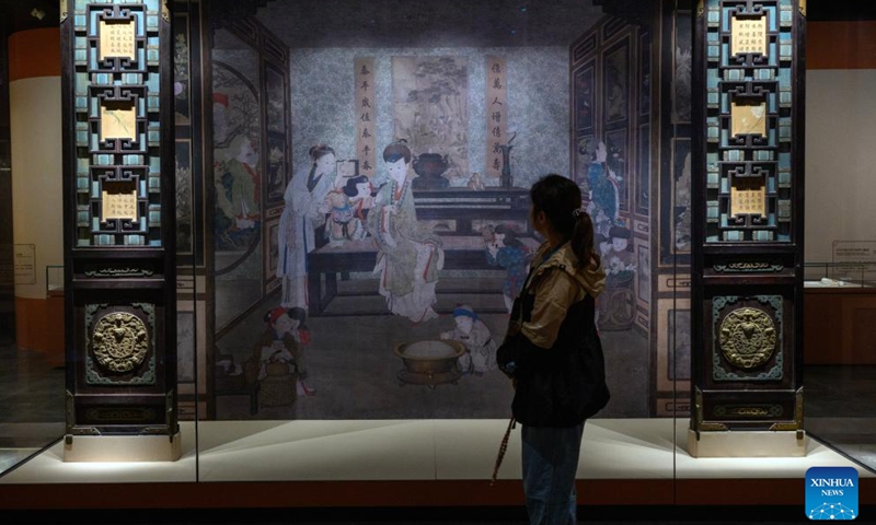 An invited visitor views an exhibit at the Palace Museum in Beijing, capital of China, Sept. 29, 2025. Photo: Xinhua