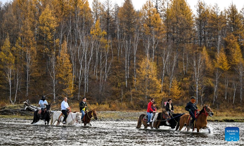 Tourists visit the Arxan National Forest Park in Arxan of Hinggan League, north China's Inner Mongolia Autonomous Region, Sept. 29, 2025. Photo: Xinhua