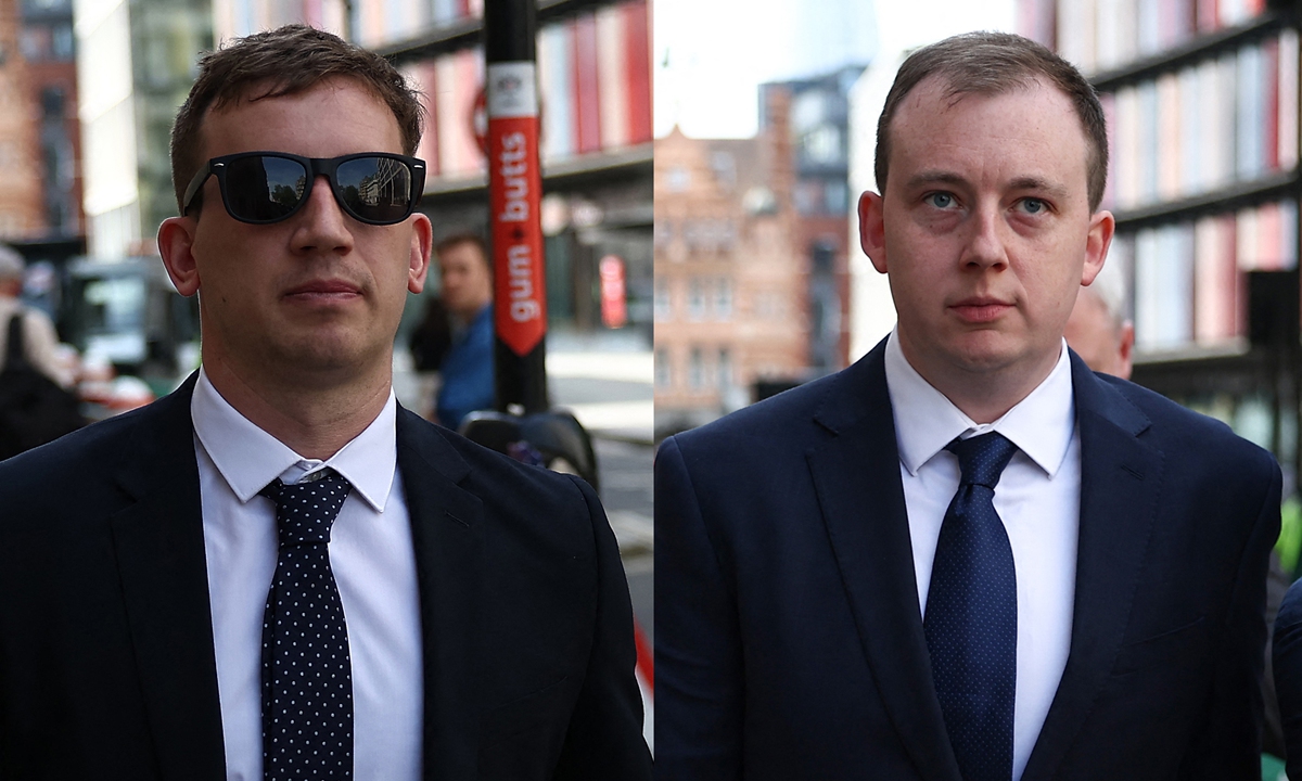 Christopher Cash (left) and Christopher Berry. Photo: AFP