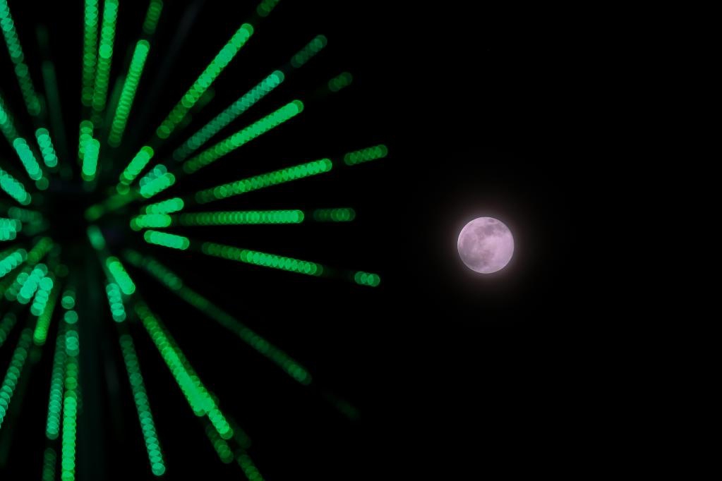 A full moon is seen in Yangon, Myanmar, Oct. 7, 2025. (Xinhua/Myo Kyaw Soe)