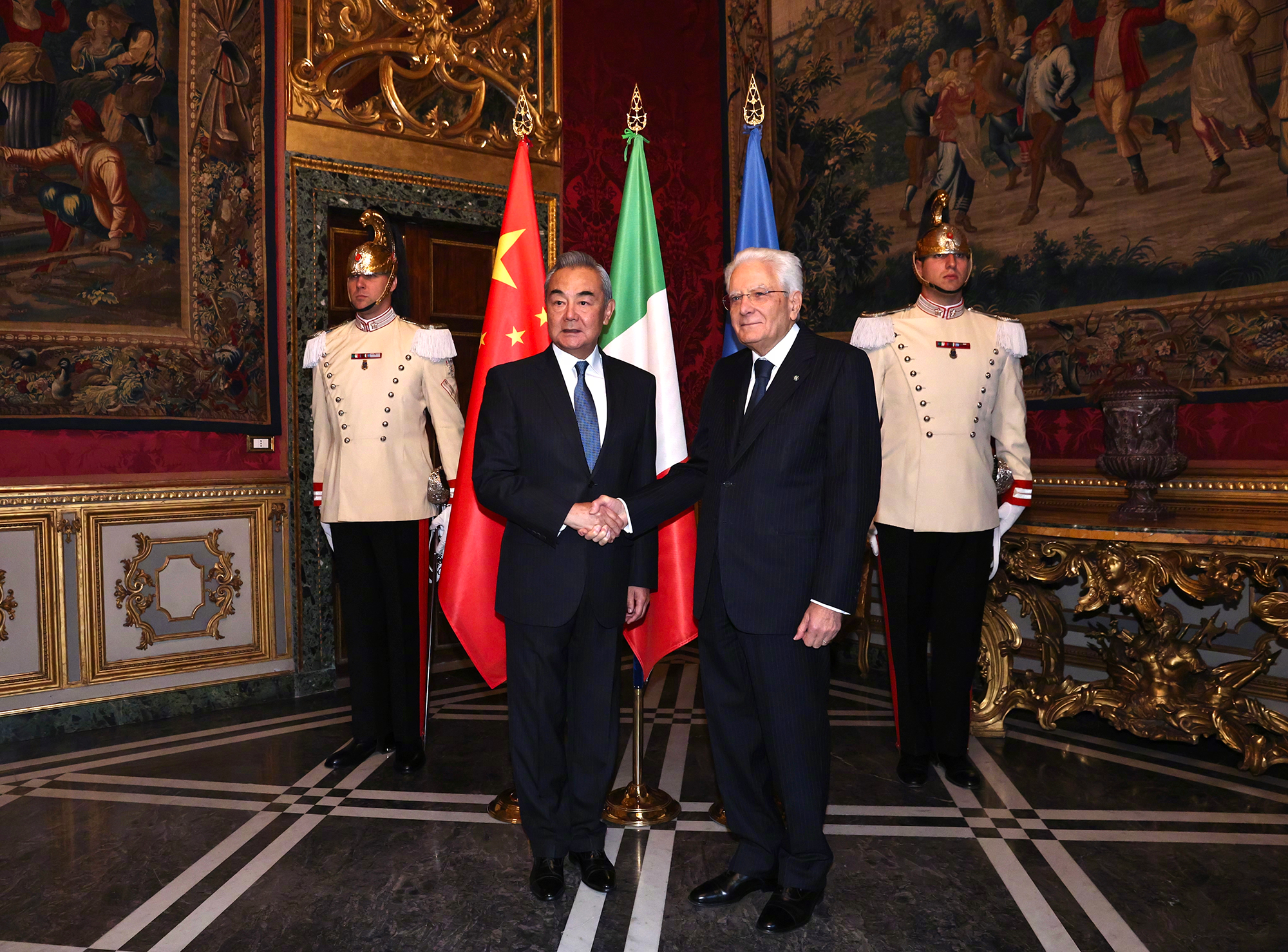 Chinese Foreign Minister Wang Yi meet with Italian President Sergio Mattarella in Rome, Italy on October 10, 2025. Photo: Chinese Foreign Ministry