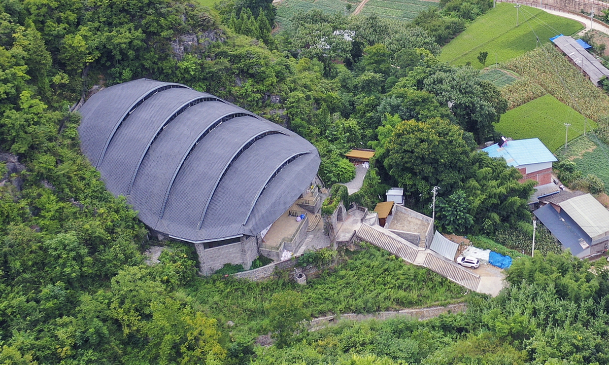 An aerial view of the Longgupo site in Wushan, Southwest China's Chongqing Municipality Photo: VCG