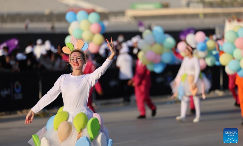 Artists perform during the opening ceremony of the Riyadh Season 2025, in Riyadh, Saudi Arabia, Oct. 10, 2025. The sixth edition of Riyadh Season officially kicked off in the Saudi capital with an opening parade on Friday. Thousands of visitors gathered early to witness the launch. (Photo: Xinhua)